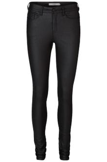 Vero Moda VMSEVEN Mid waist Trousers -Black - 10138972