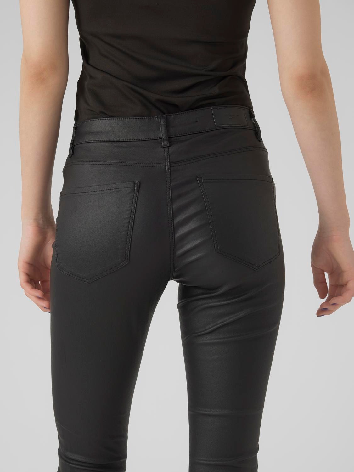 Vero Moda VMSEVEN Średnia talia Spodnie -Black - 10138972