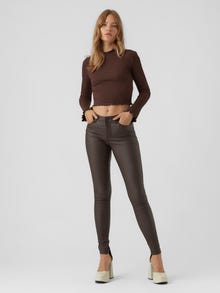 Vero Moda VMSEVEN Mid waist Broek -Coffee Bean - 10138972