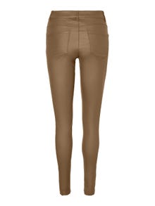 Vero Moda VMSEVEN Mid waist Broek -Tobacco Brown - 10138972