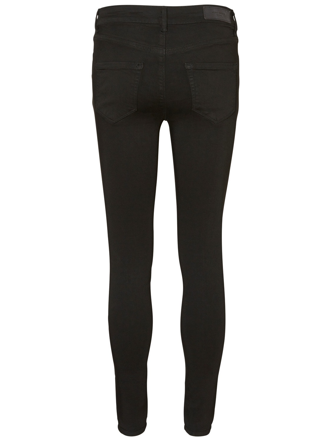 Vero Moda VMLUX Middels høyt snitt Slim Fit Jeans -Black - 10158160