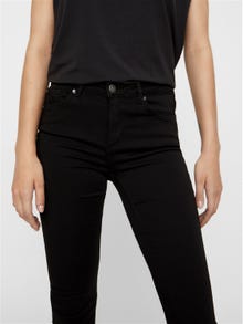 Vero Moda VMLUX Medelhög midja Slim Fit Jeans -Black - 10158160
