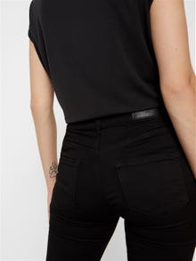 Vero Moda VMLUX Middels høyt snitt Slim Fit Jeans -Black - 10158160
