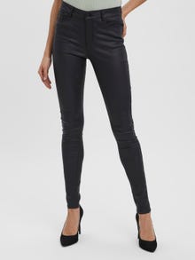 Vero Moda VMSEVEN Cós de altura regular Calças -Black - 10167382
