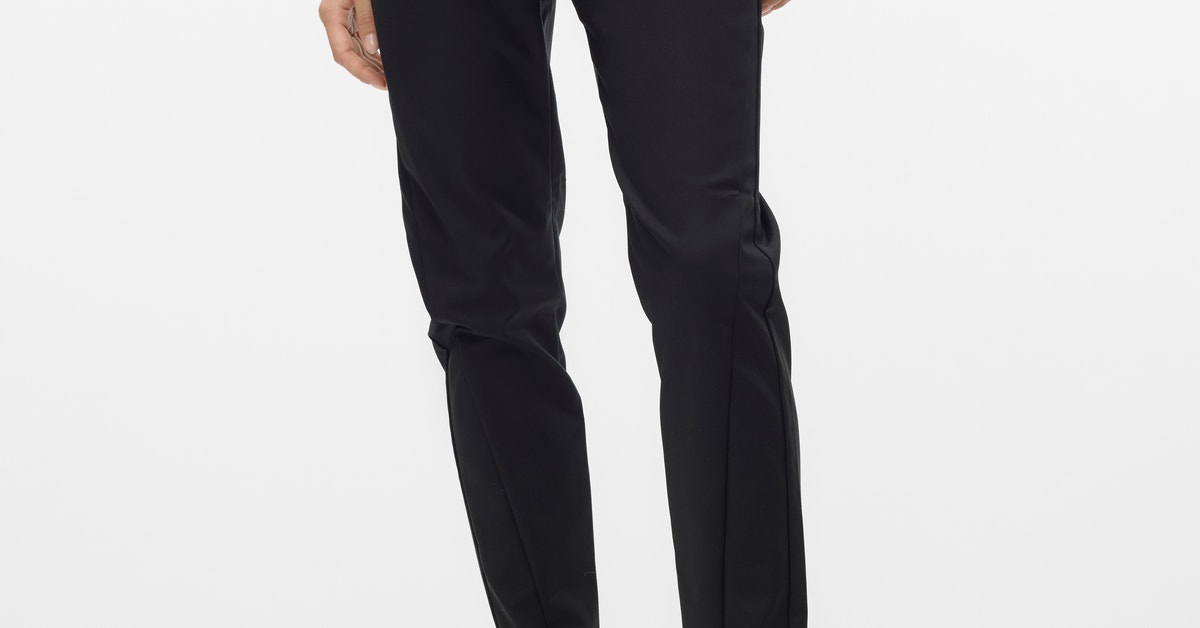 Pantalon De Cuisine Noir Americano - Taille 48/50 - Polycoton - Confortable à Ceinture Élastiquée - Monsieur Veste