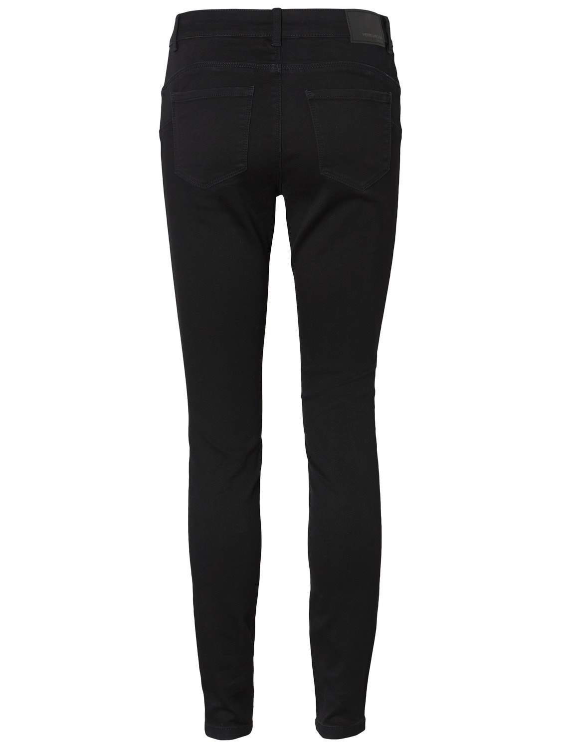 Vero Moda VMSEVEN Mid Rise Slim Fit Jeans -Black - 10183384