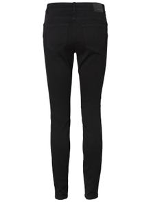 Vero Moda VMSEVEN Vita media Slim Fit Jeans -Black - 10183384