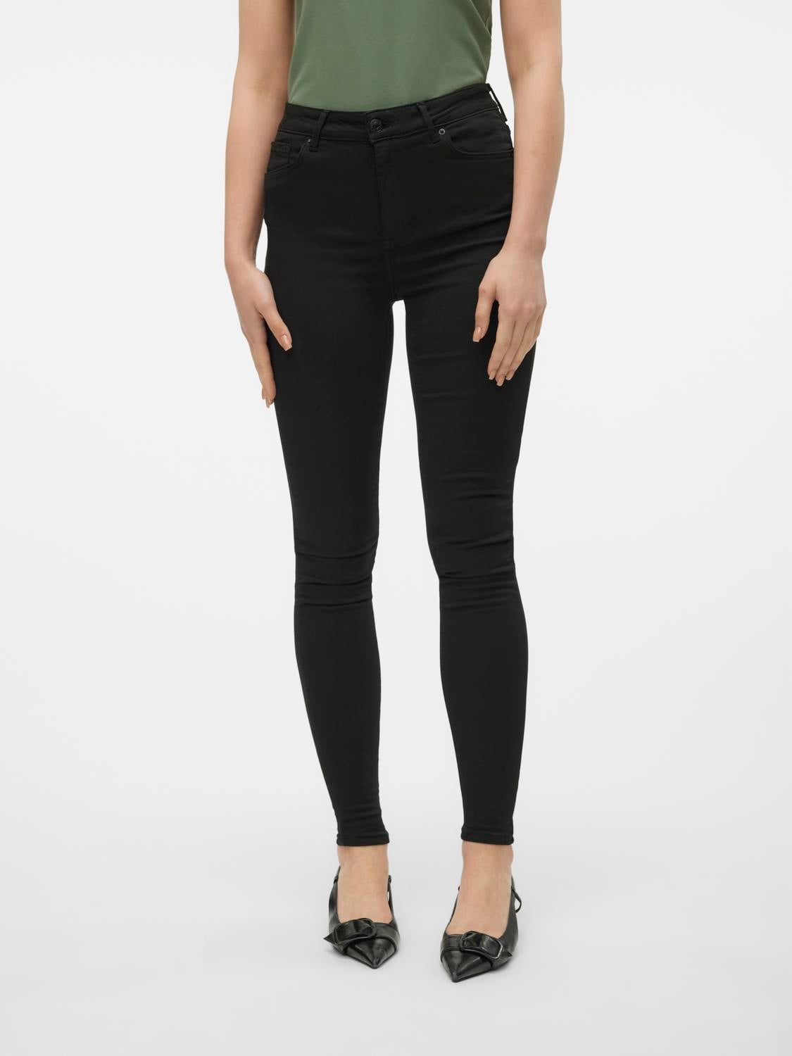 vero moda black skinny jeans