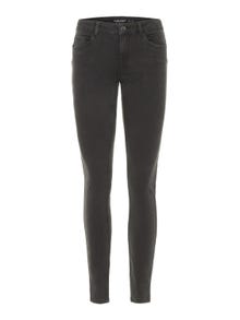 Vero Moda VMSEVEN Mid Rise Slim Fit Jeans -Dark Grey Denim - 10183385