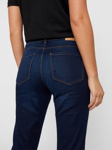 Vero Moda VMSEVEN Talle medio Corte slim Vaqueros -Dark Blue Denim - 10183682