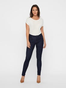 Vero Moda VMSEVEN Vita media Slim Fit Jeans -Dark Blue Denim - 10183948