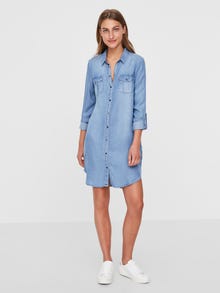 Vero Moda VMSIGGA Kort kjole -Light Blue Denim - 10184172