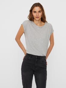 Vero Moda VMAVA T-Shirt -Light Grey Melange - 10187159