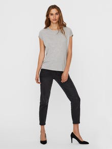Vero Moda VMAVA T-Shirt -Light Grey Melange - 10187159