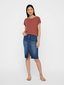 Vero Moda VMAVA T-Shirt -Mahogany - 10187159