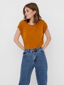 Vero Moda VMAVA T-Shirt -Buckthorn Brown - 10187159