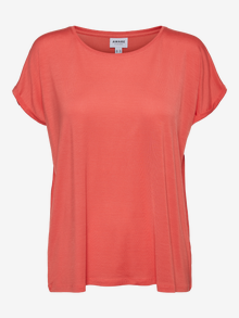 Vero Moda VMAVA T-Shirt -Spiced Coral - 10187159