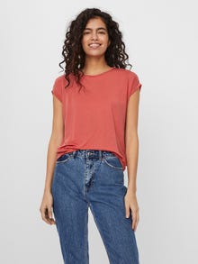 Vero Moda VMAVA T-Shirt -Spiced Coral - 10187159