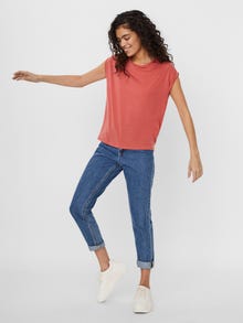 Vero Moda VMAVA T-Shirt -Spiced Coral - 10187159