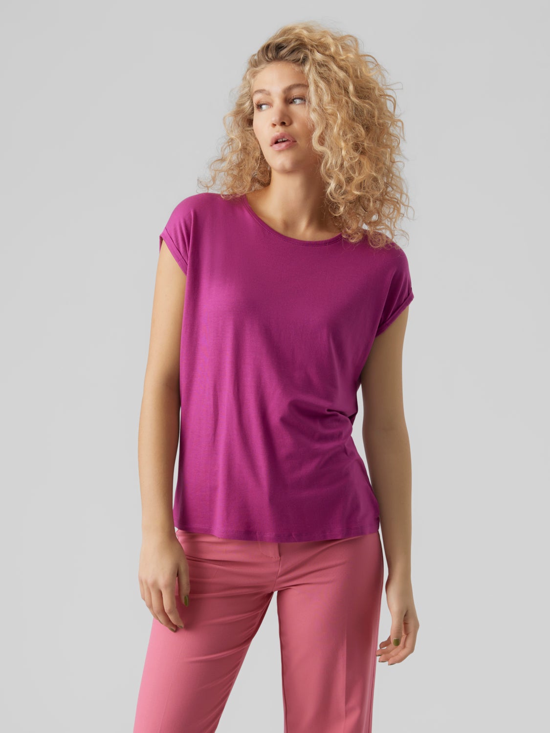 Mode Shirts Gebreide shirts Vero Moda Gebreid shirt lila casual uitstraling 