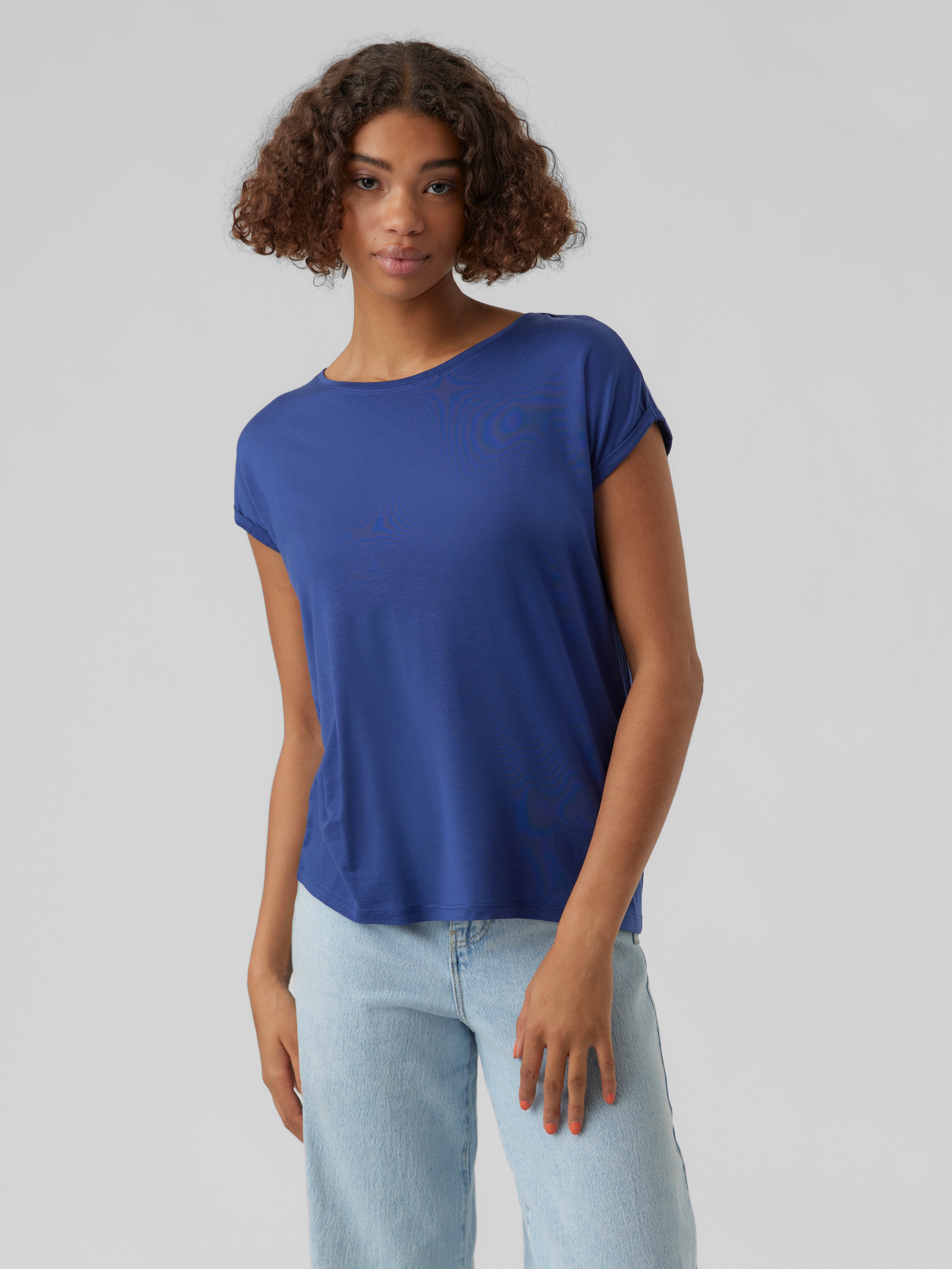 Moda Koszulki Szydełkowane koszulki Vero Moda Szyde\u0142kowana koszulka niebieski W stylu casual 