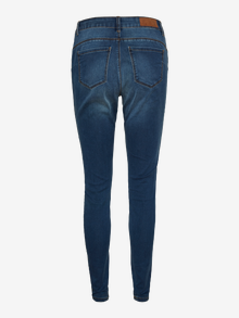 Vero Moda VMSEVEN Mid rise Slim fit Jeans -Medium Blue Denim - 10191267