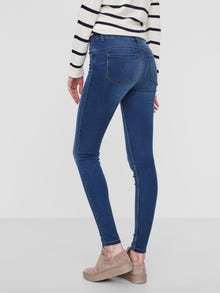 Vero Moda VMSEVEN Mid rise Slim fit Jeans -Medium Blue Denim - 10191267