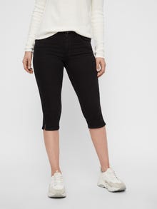 Vero Moda VMHOT Mid waist Slim Fit Jeans -Black - 10193077