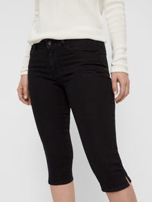 Vero Moda VMHOT Mellemhøj talje Slim fit Jeans -Black - 10193077