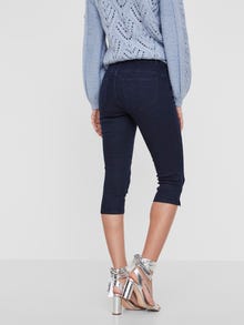 Vero Moda VMHOT Średnia talia Krój slim Jeans -Dark Blue Denim - 10193077