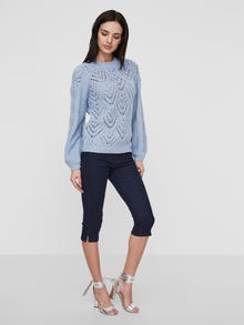 Vero Moda VMHOT Średnia talia Krój slim Jeans -Dark Blue Denim - 10193077