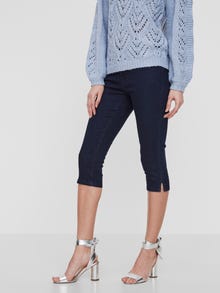 Vero Moda VMHOT Średnia talia Krój slim Jeans -Dark Blue Denim - 10193077