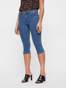 Vero Moda VMHOT Mid waist Slim Fit Jeans -Medium Blue Denim - 10193077