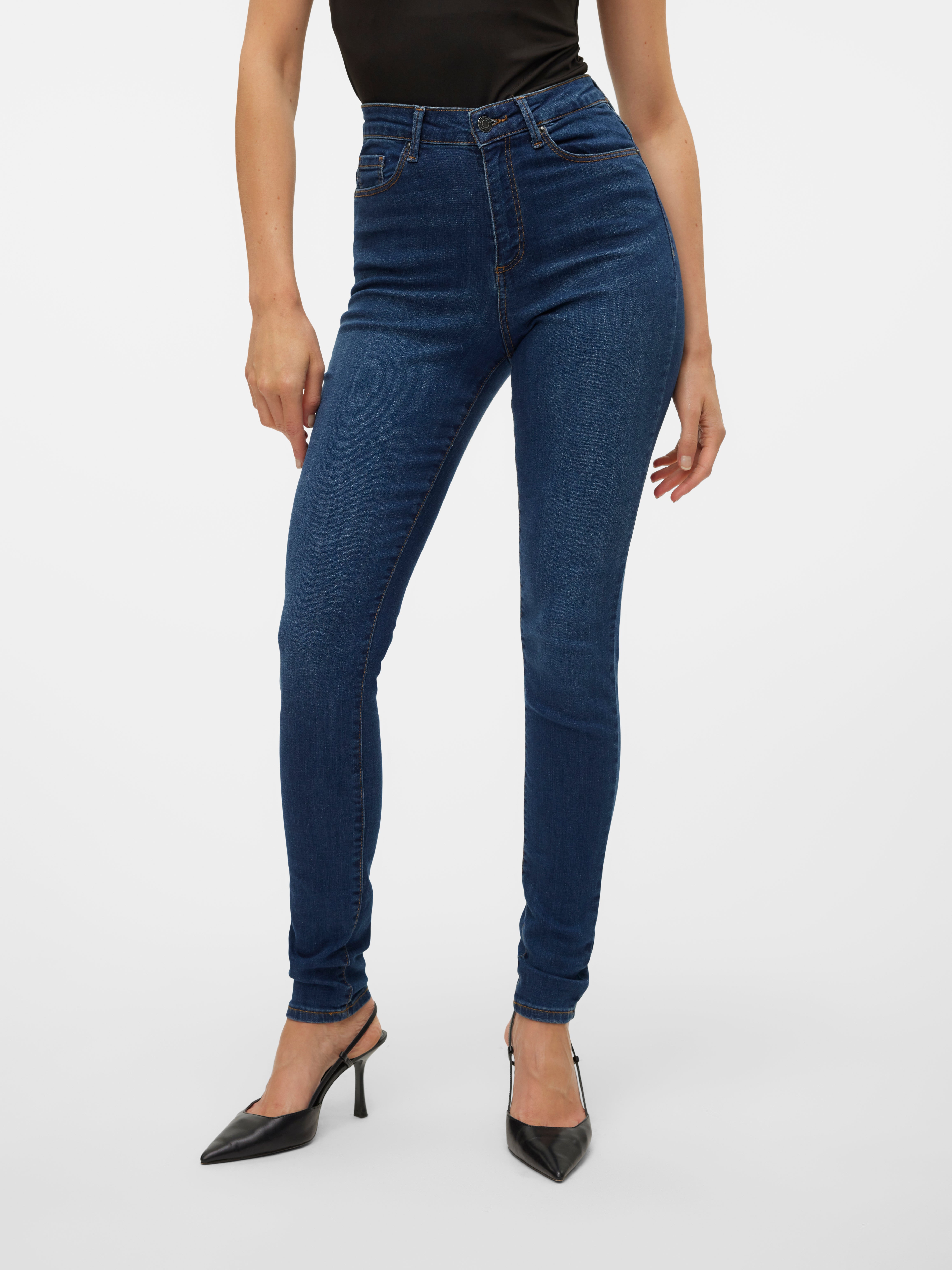 Lol Vegen Tentakel Slim fit High rise Jeans | Medium Blue | Vero Moda®