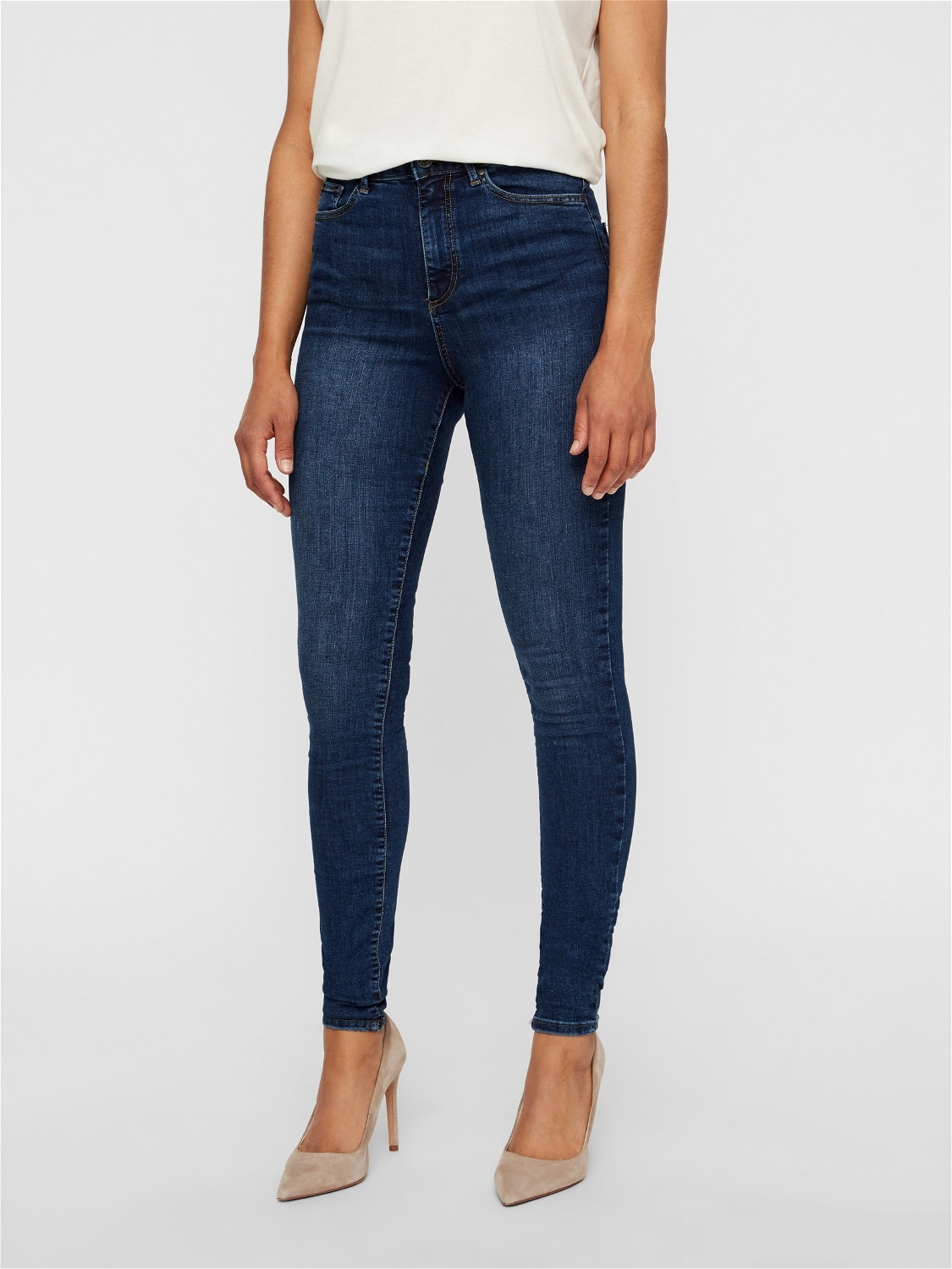 Slim Fit rise Jeans | Medium Blue |