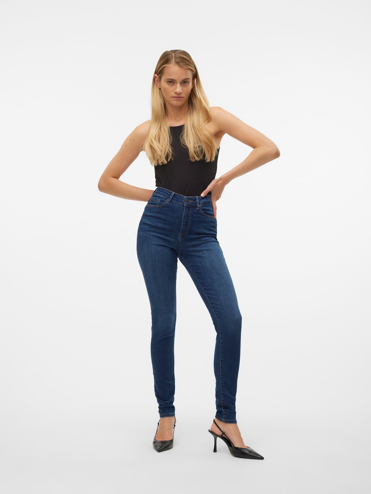 VMSOPHIA High rise Vero Moda® Jeans Blue | Medium 