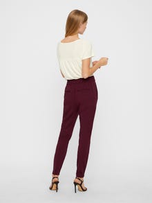 Vero Moda VMEVA Mid waist Trousers -Winetasting - 10197909