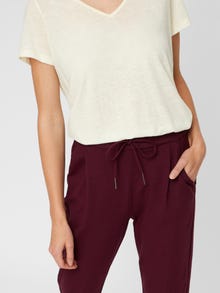 Vero Moda VMEVA Mid waist Trousers -Winetasting - 10197909