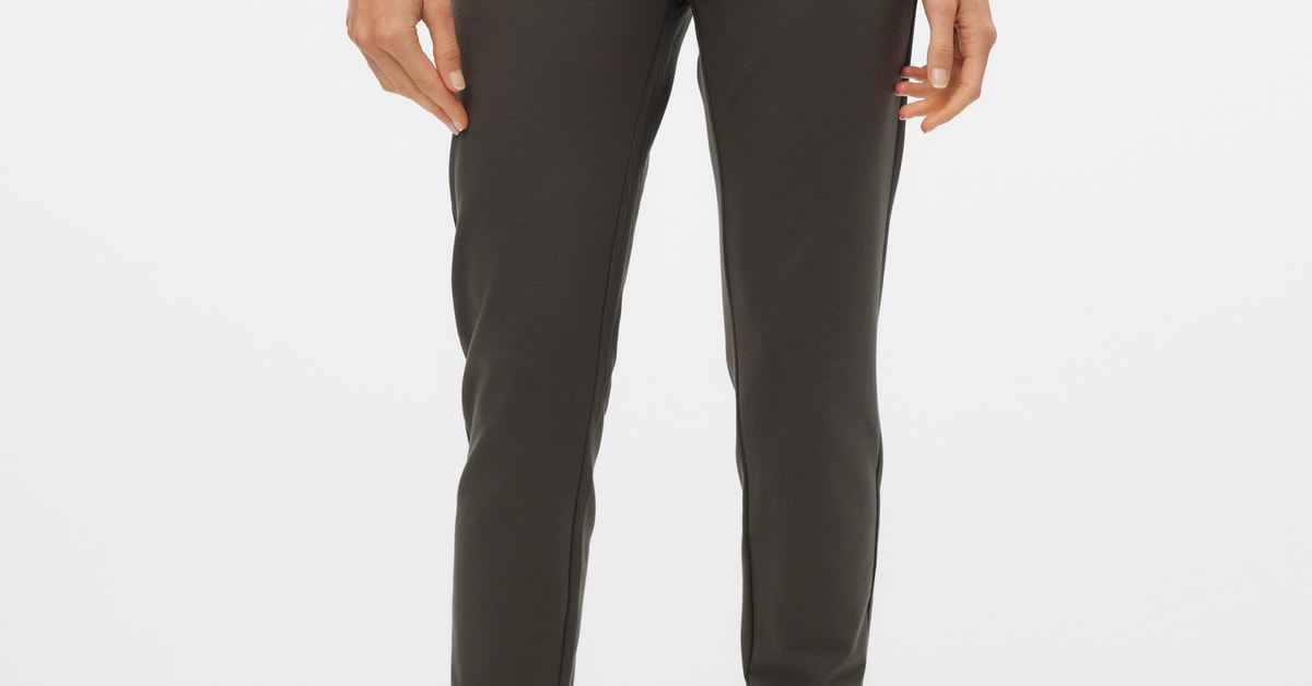 VMEVA Mellemhøj talje Bukser | Mørkegrå | Vero Moda®