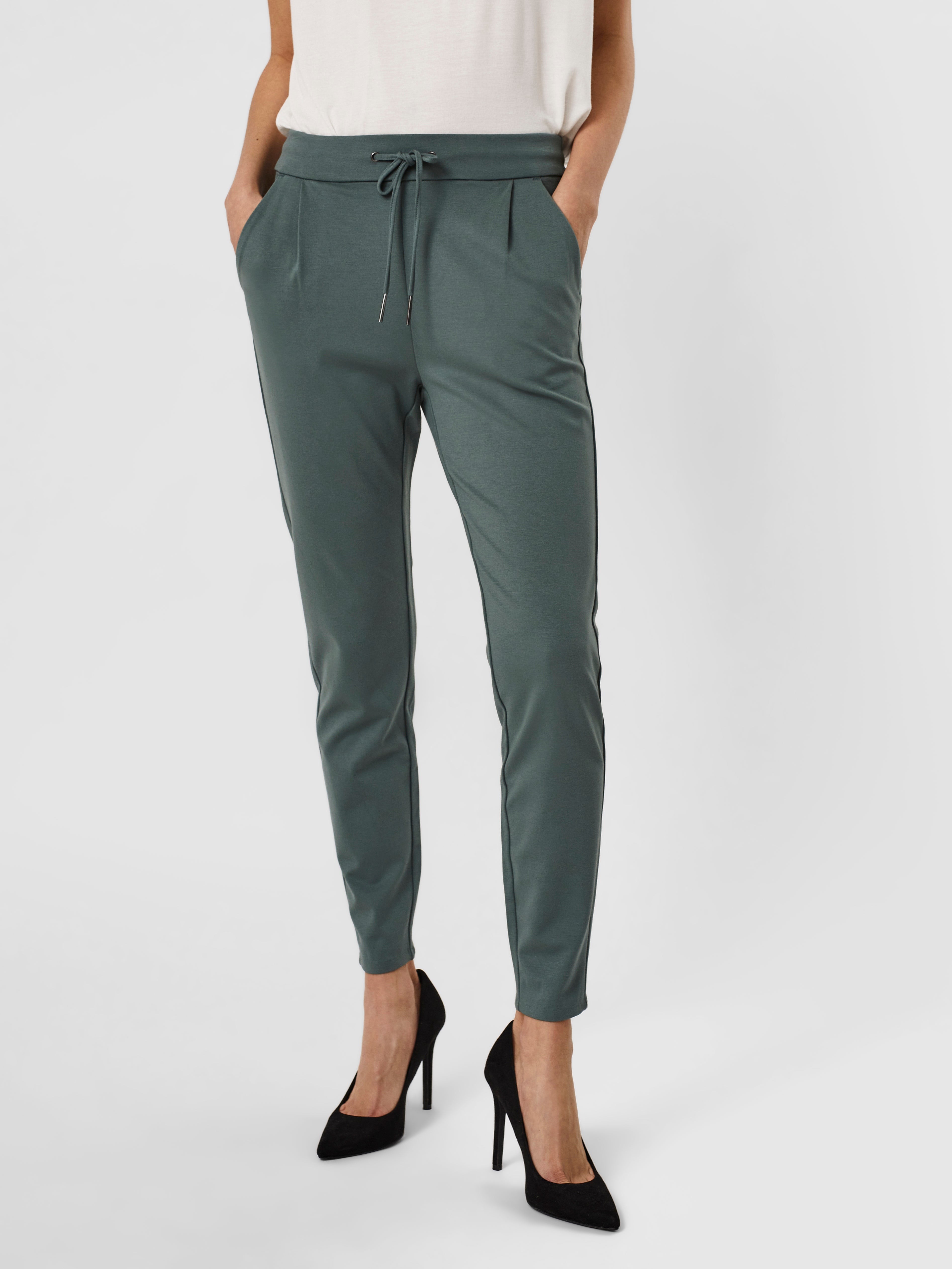 Moda® Mid | | Trousers VMEVA Vero Green Dark waist