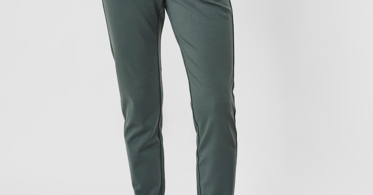 VMEVA Mid waist Trousers | Dark | Moda® Vero Green