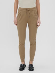 Vero Moda VMEVA Middels høy midje Bukser -Sepia Tint - 10197909