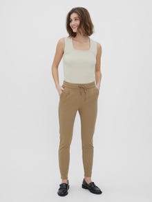 Vero Moda VMEVA Middels høy midje Bukser -Sepia Tint - 10197909