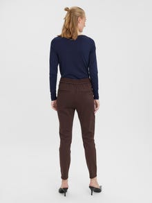 Vero Moda VMEVA Mid waist Trousers -Coffee Bean - 10197909
