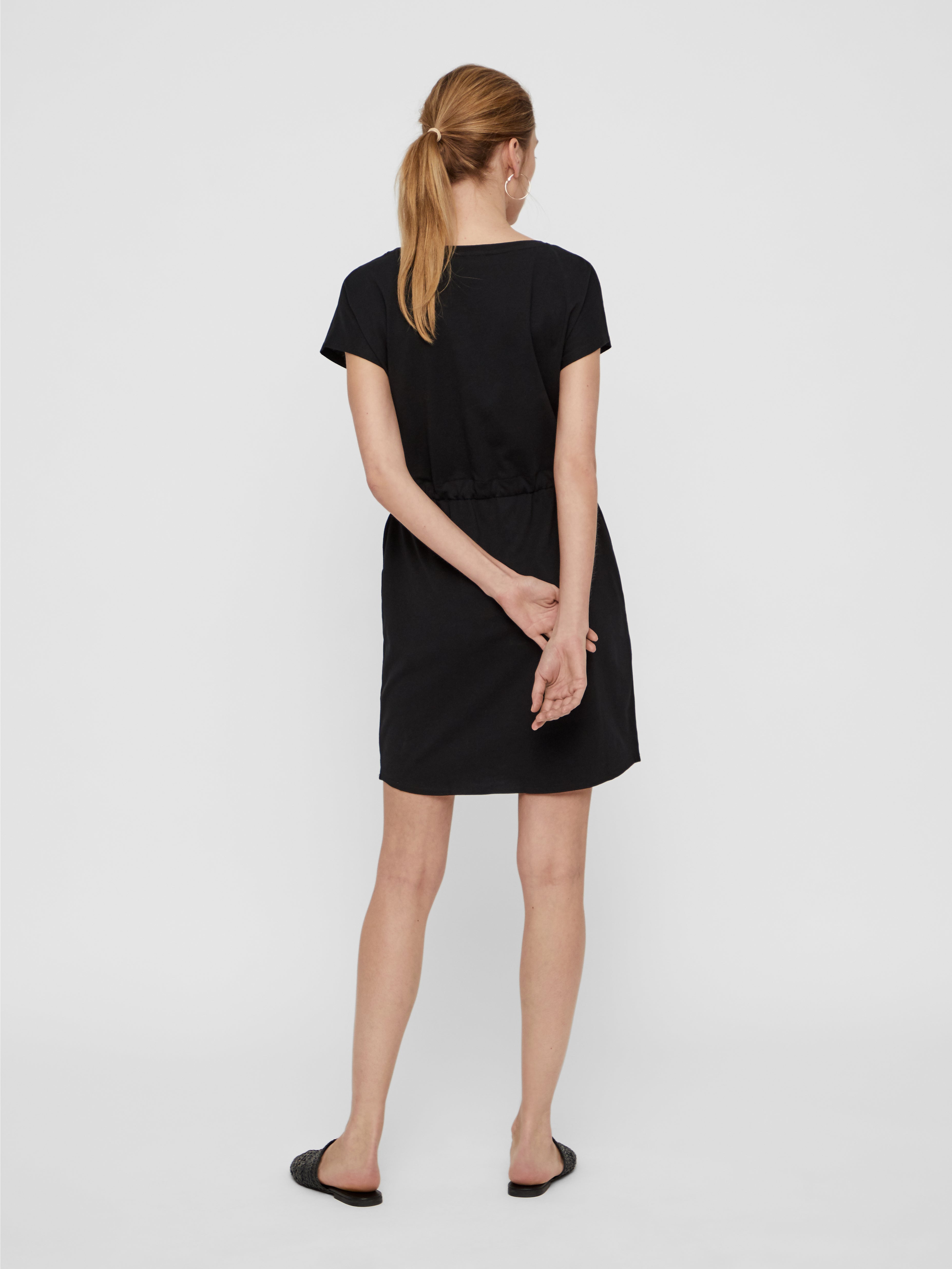 madewell leather trim dress