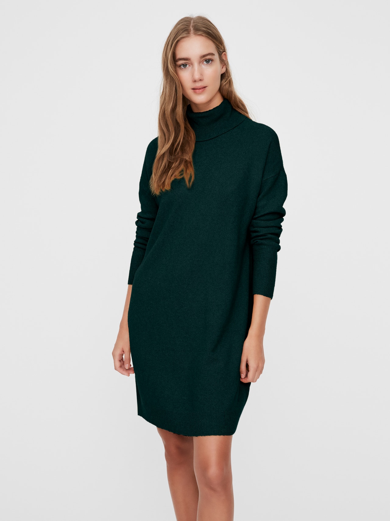 Kurzes Kleid | Dunkelgrün | Vero