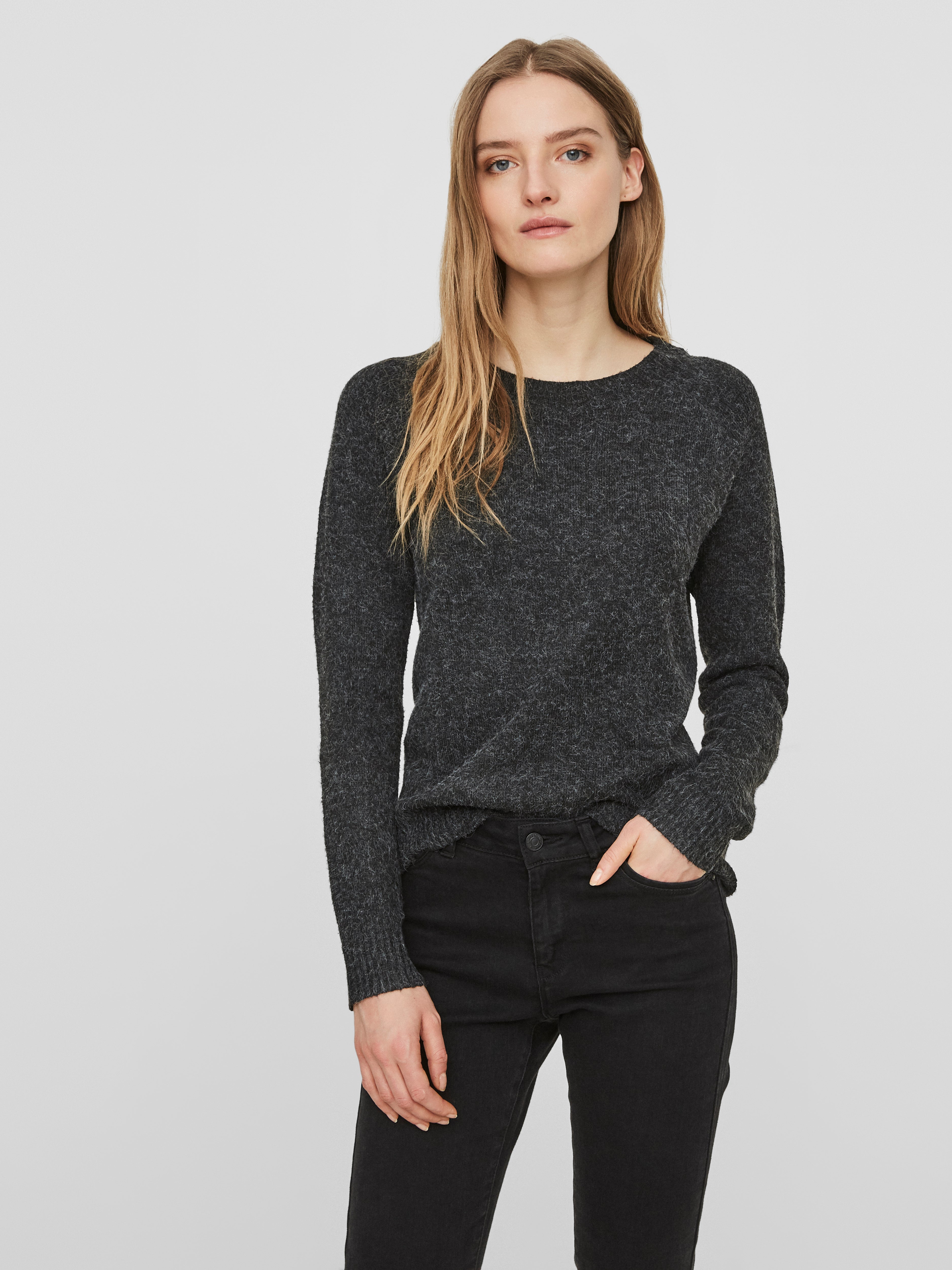 Vero Moda Wollen trui zwart casual uitstraling Mode Sweaters Wollen truien 