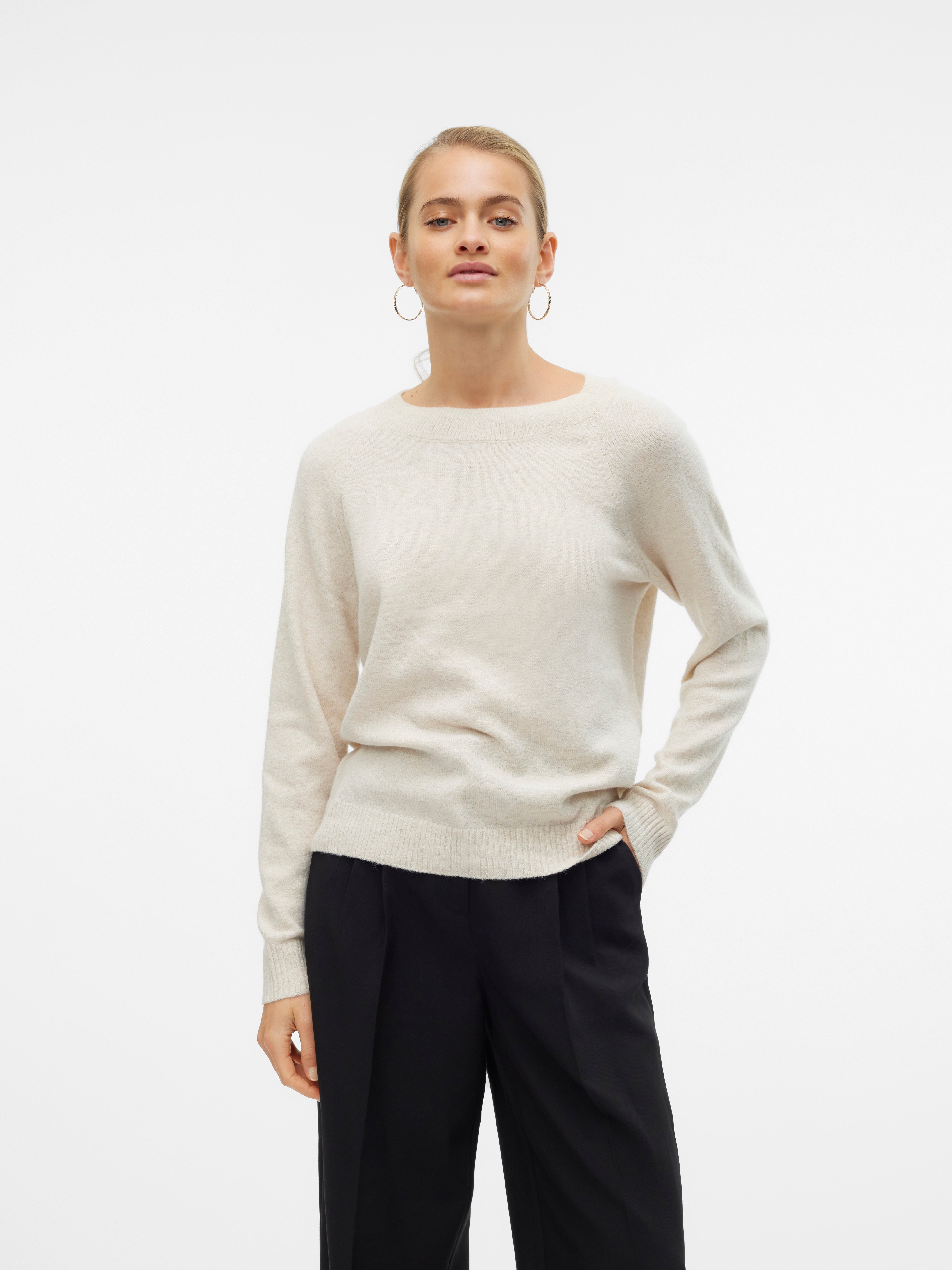Vmdoffy 2/4 O-neck Pullover Ga Noos - Lichtblauw Vmdoffy 2/4 O-neck Pullover Ga Noos - Lichtblauw