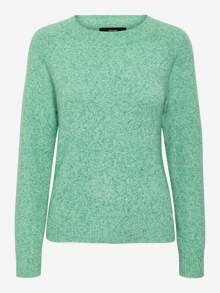 Vero Moda Tavapärane lõige Ümmargune kaelus Soonikuga mansetid Pullover -Bright Green - 10201022