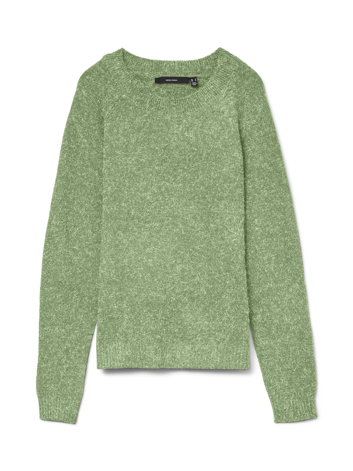 Vero Moda soft oversized v-neck jumper in green melange Vero Moda soft oversized v-neck jumper in green melange